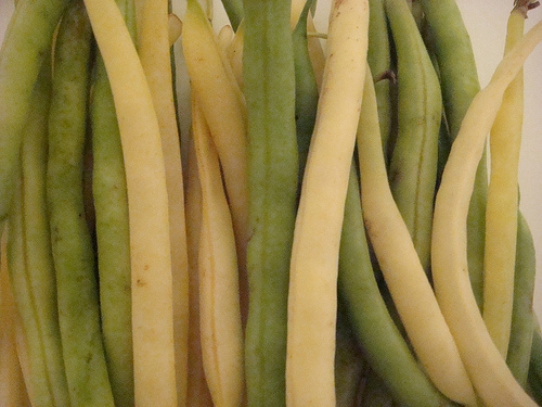 yellow and green beans