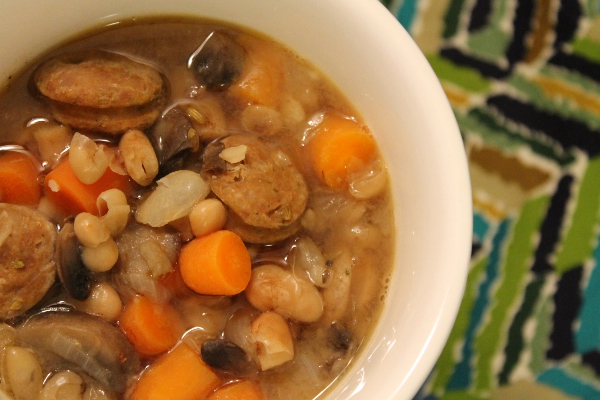 chicken sausage white bean soup