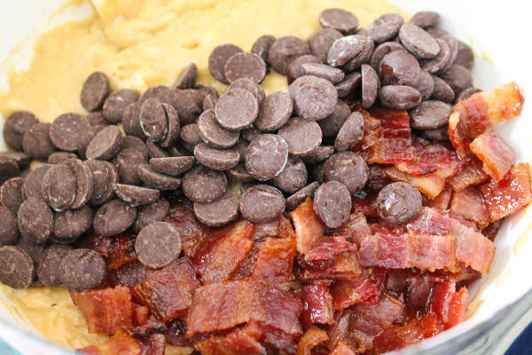 banana bread mix chocolate chips and bacon