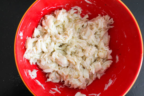 crab meat and butter