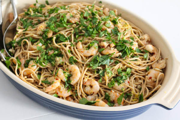 garlic shrimp spaghetti