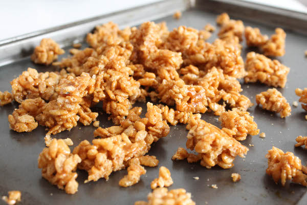 caramelized brown rice clusters