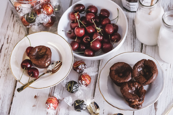 Chocolate Cherry Truffle Mini Brownies - Confessions of a Chocoholic