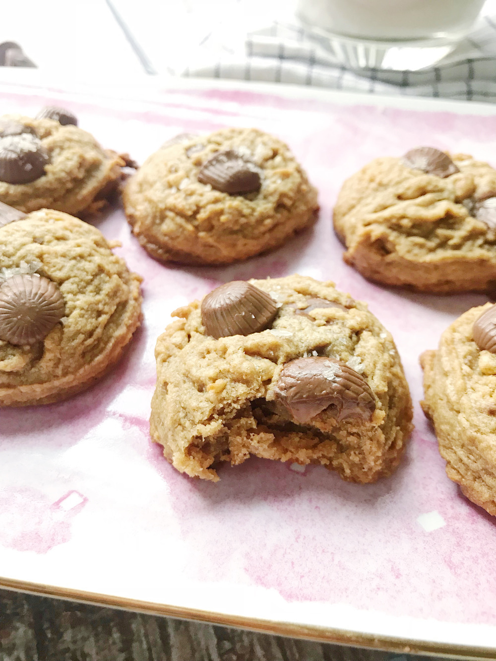 Mini Peanut Butter Cup Cookies - Confessions of a Chocoholic