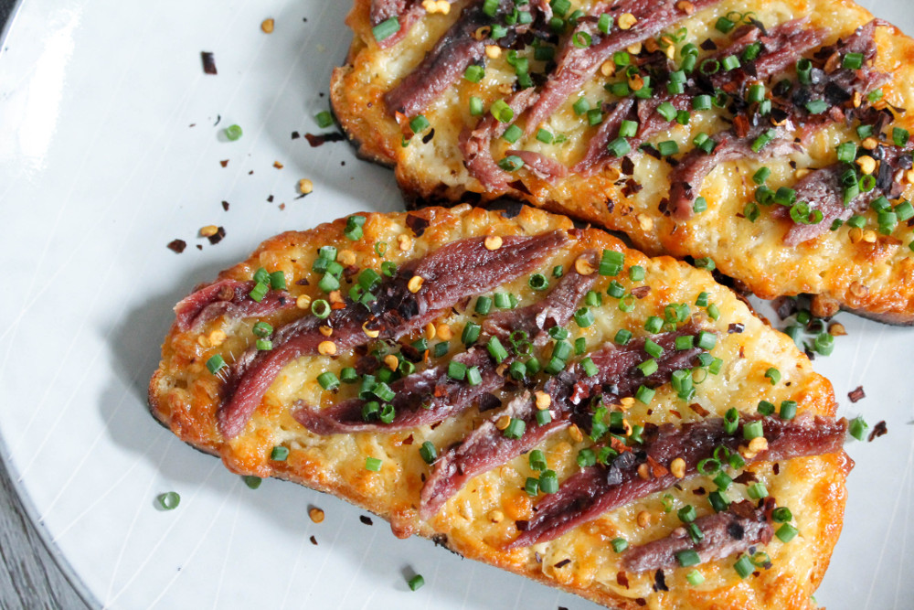 Cheesy Anchovy Toast Confessions of a Chocoholic